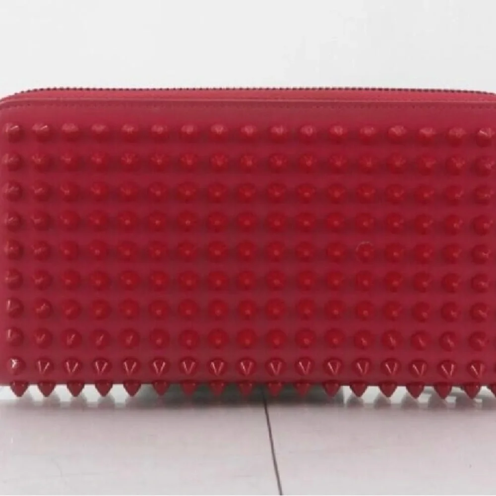 Christian Louboutin Red Studded Wallet - Picture 2 of 4